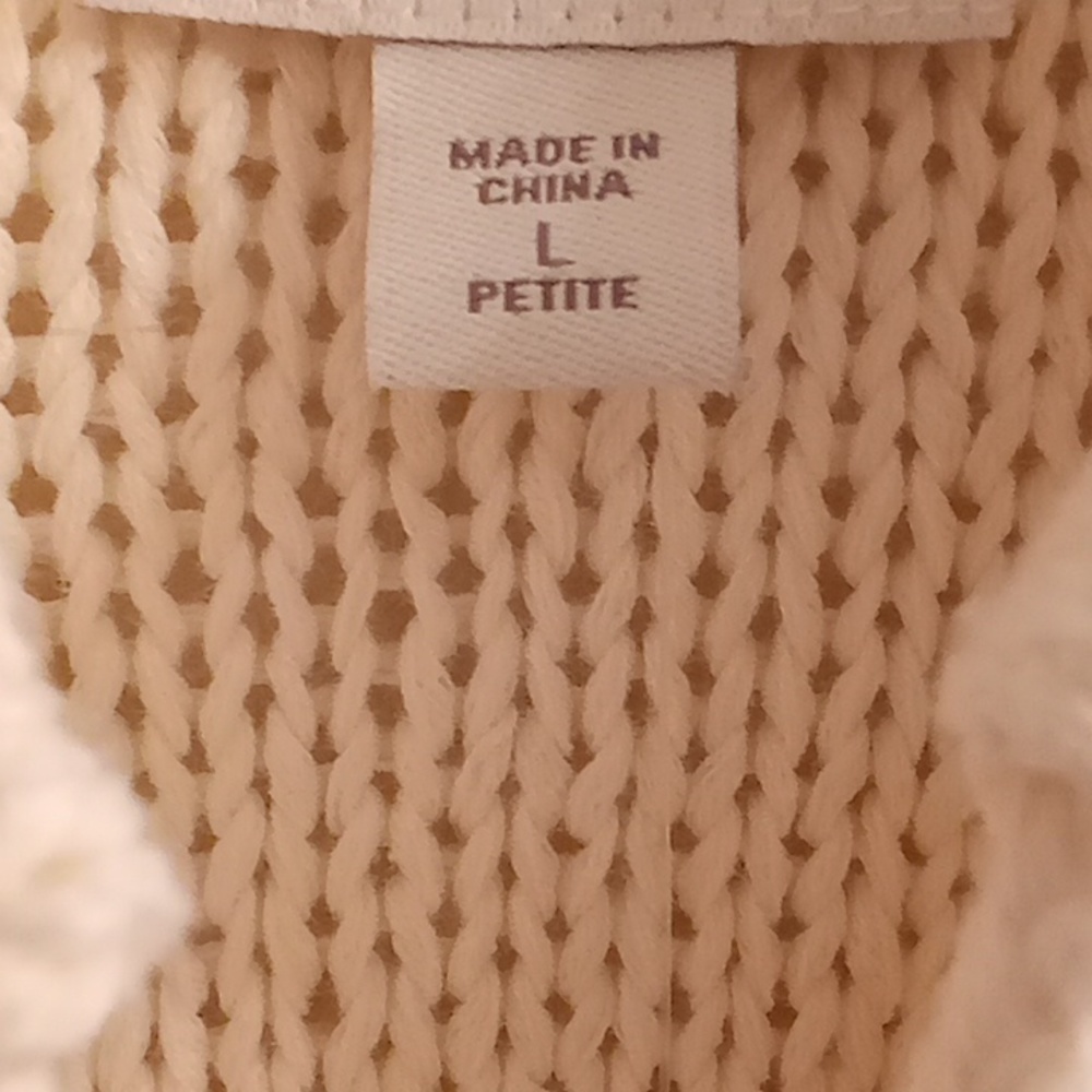 NEW J. Jill Women's Size L Cowel Neck Long Sleeves Cream Color Sweater B20 X P - Picture 11 of 13
